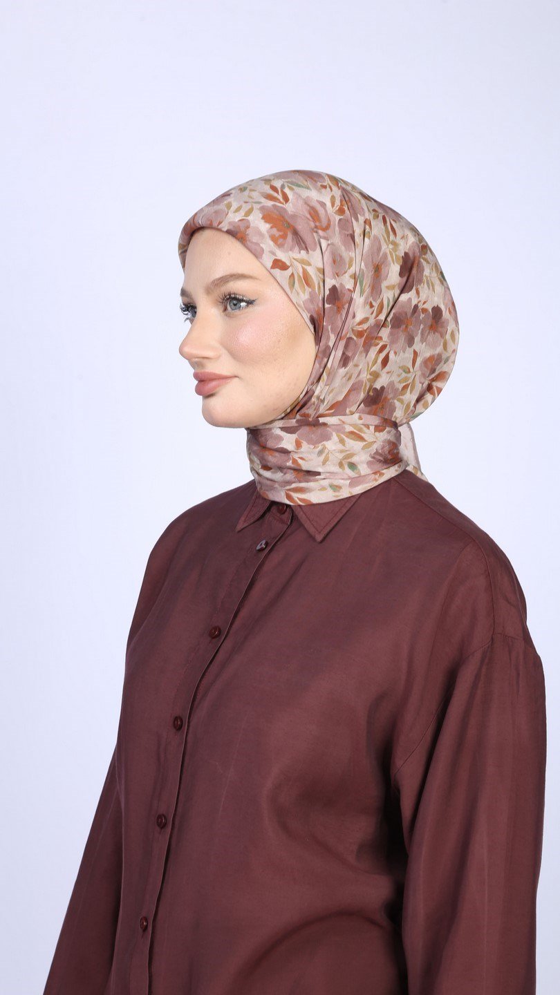 DUSTY ROSE DESEN EŞARP BEJ