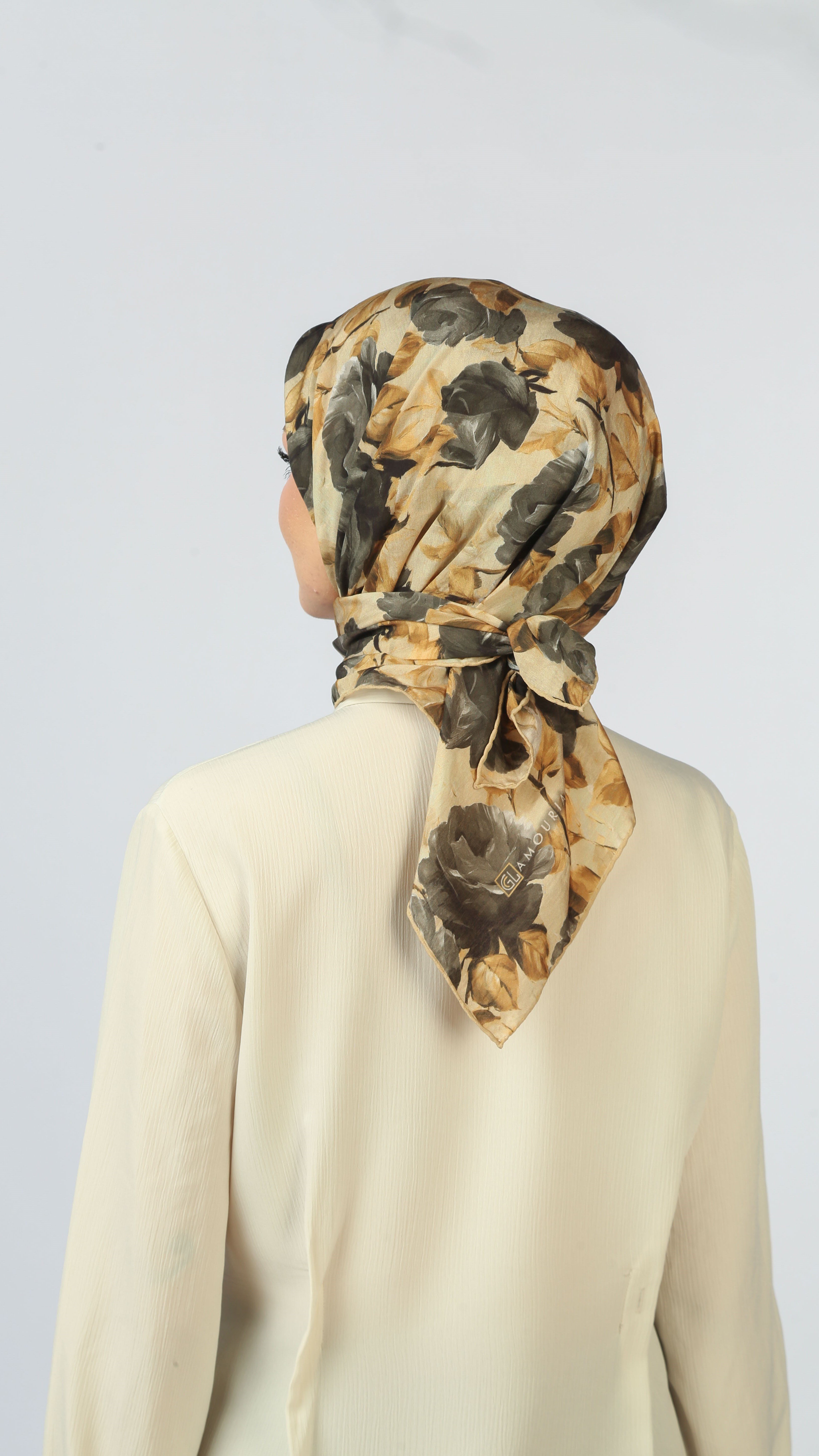 EARTHY FLORAL EŞARP SARI