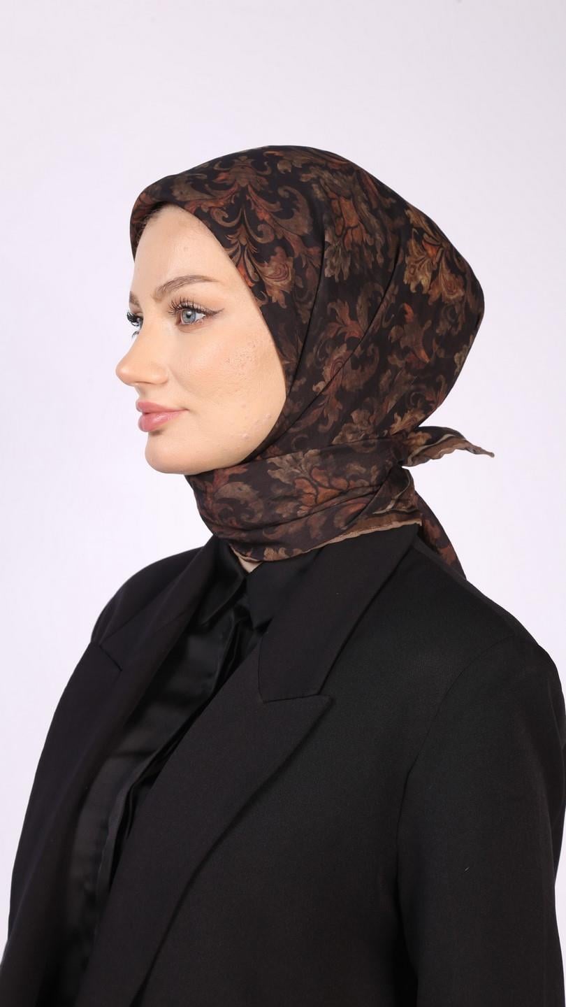ELEGANT DESEN EŞARP SİYAH TABA