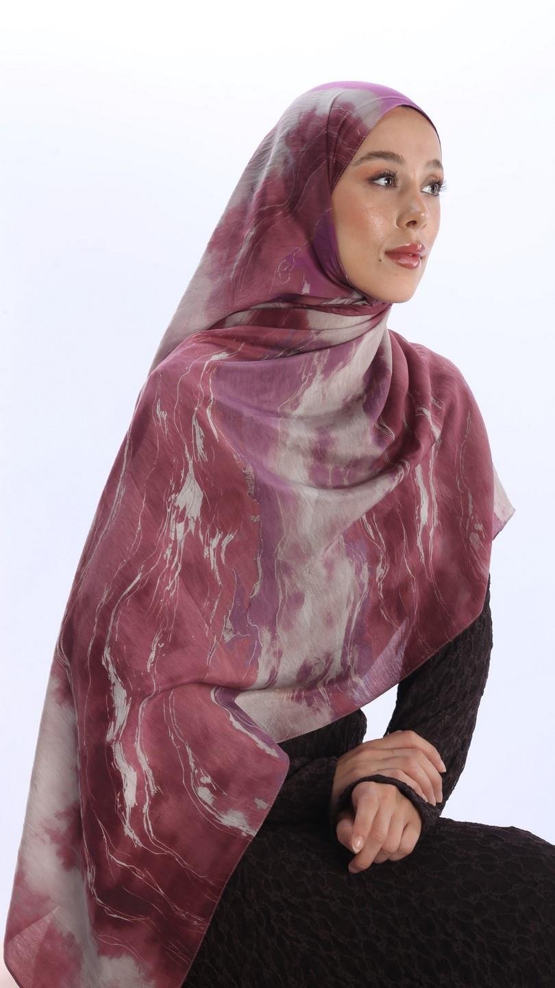 ELYSİA DESEN ŞAL PEMBE-3