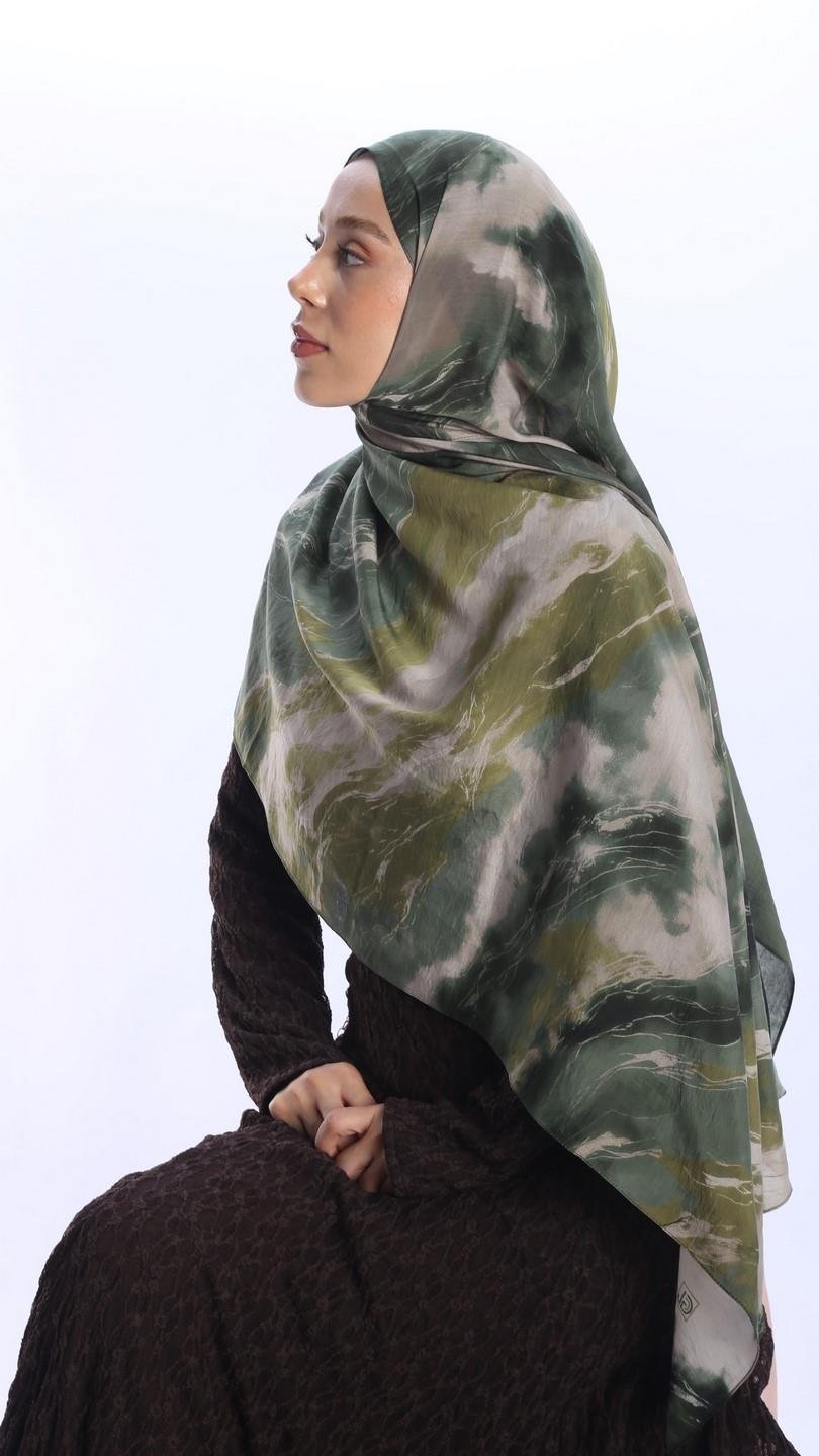 ELYSİA DESEN ŞAL YEŞİL-4