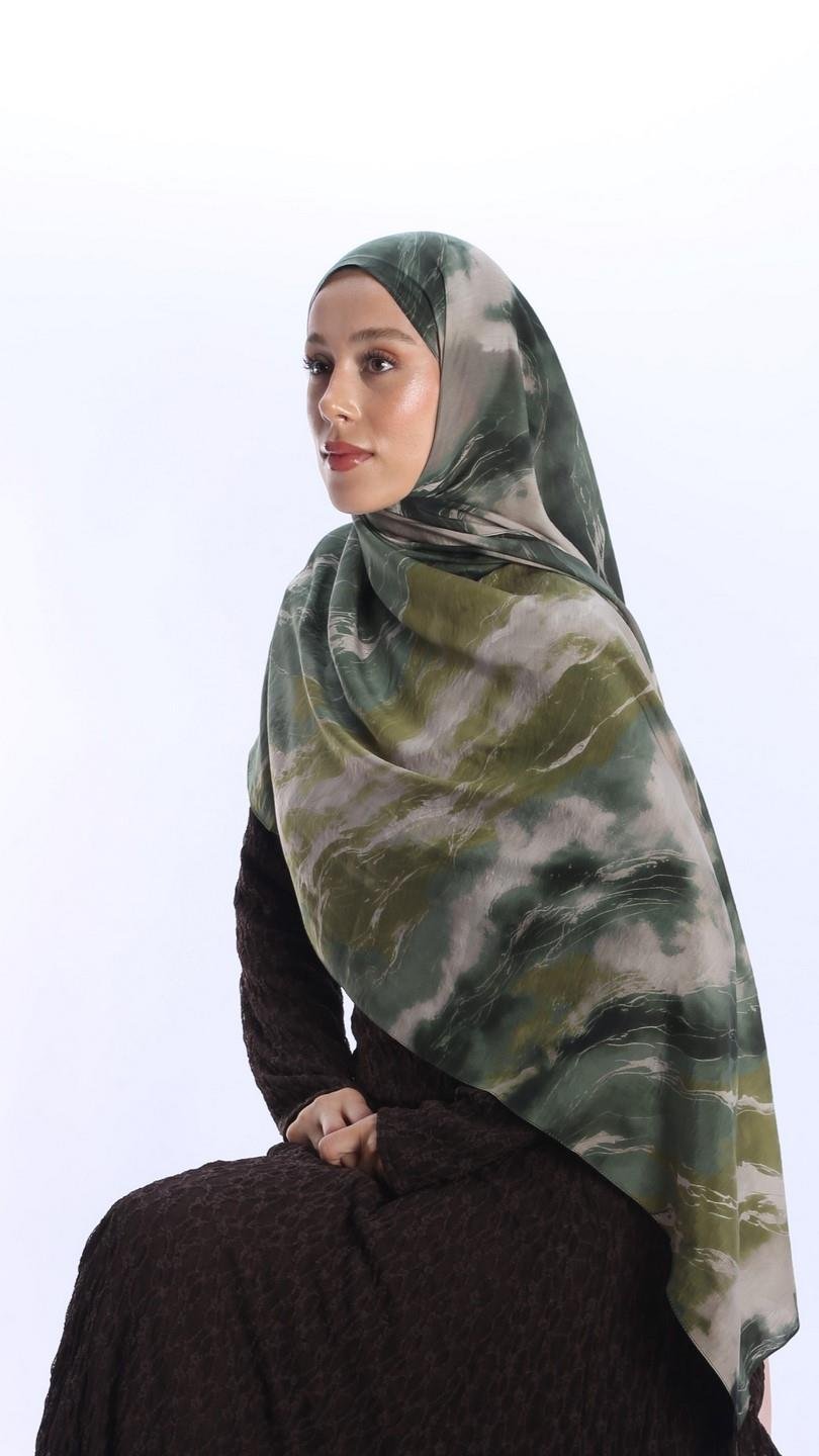 ELYSİA DESEN ŞAL YEŞİL-4