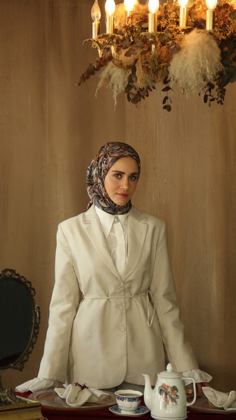 ETHNİC ELEGANCE DESEN EŞARP TURUNCU