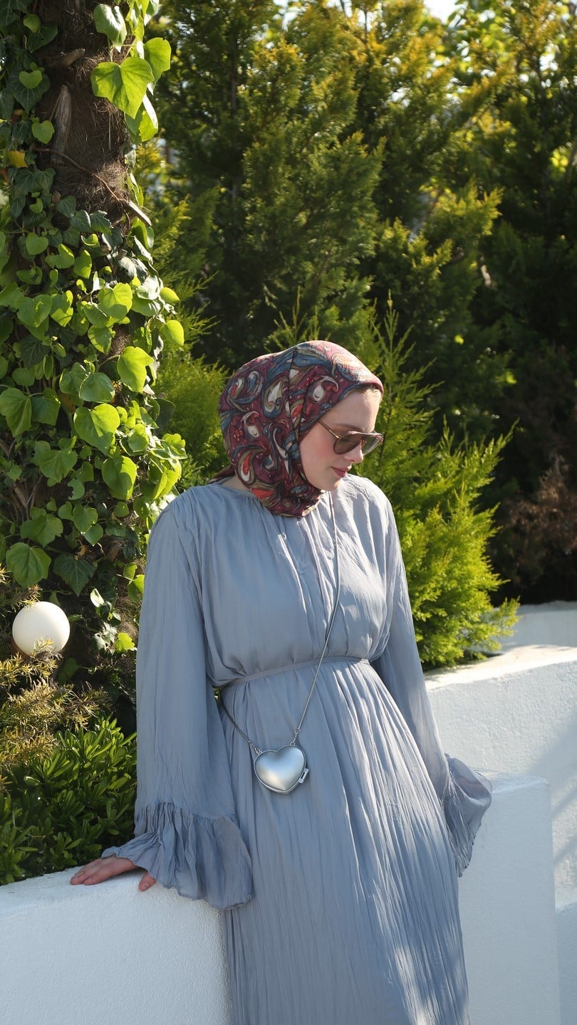 ETHNİC ELEGANCE DESEN EŞARP VİŞNE