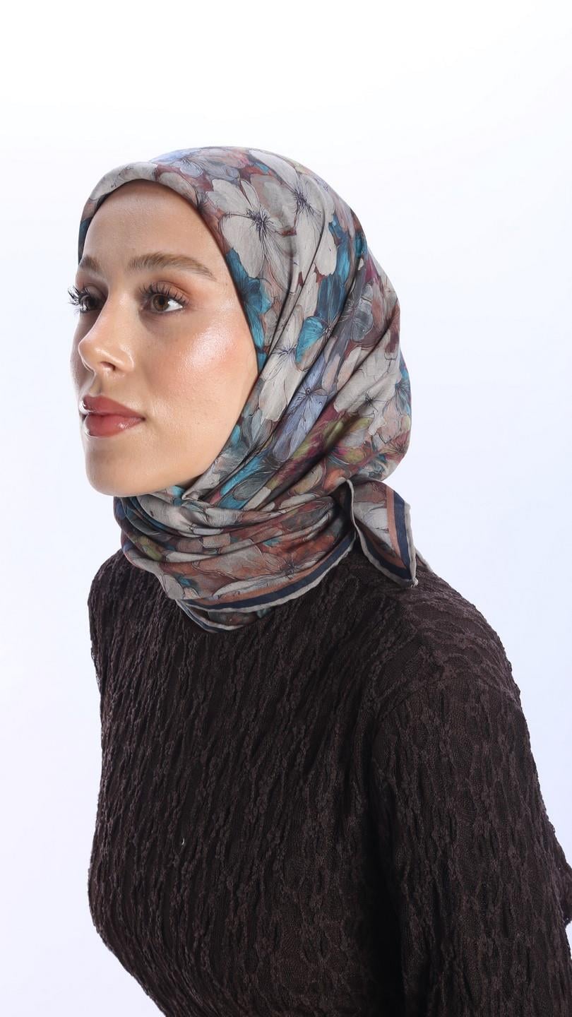 FİORA DESEN EŞARP LACİVERT-6