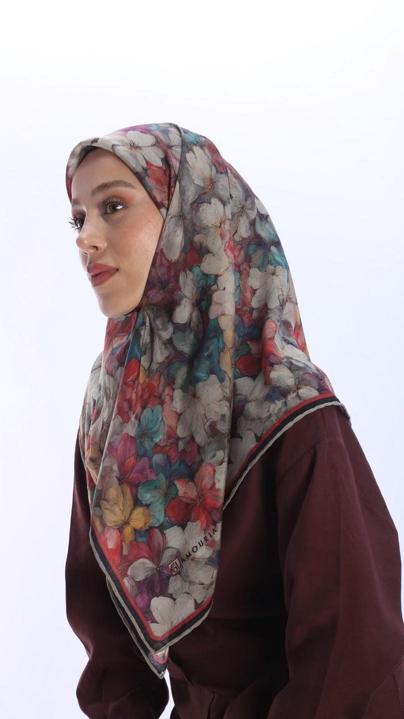 FİORA DESEN EŞARP SİYAH-7