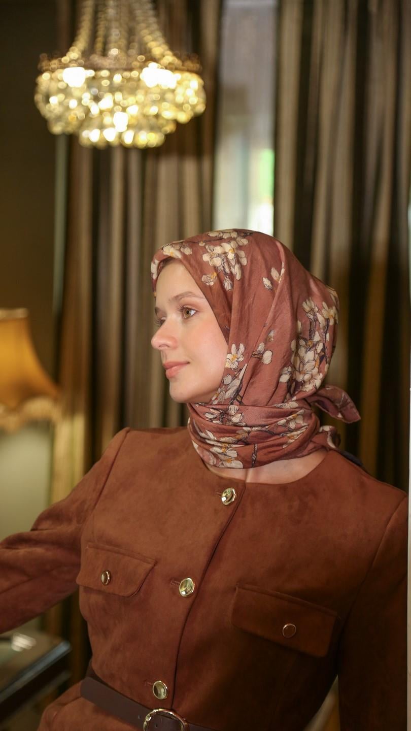 FİORELA DESEN EŞARP CAMEL-4