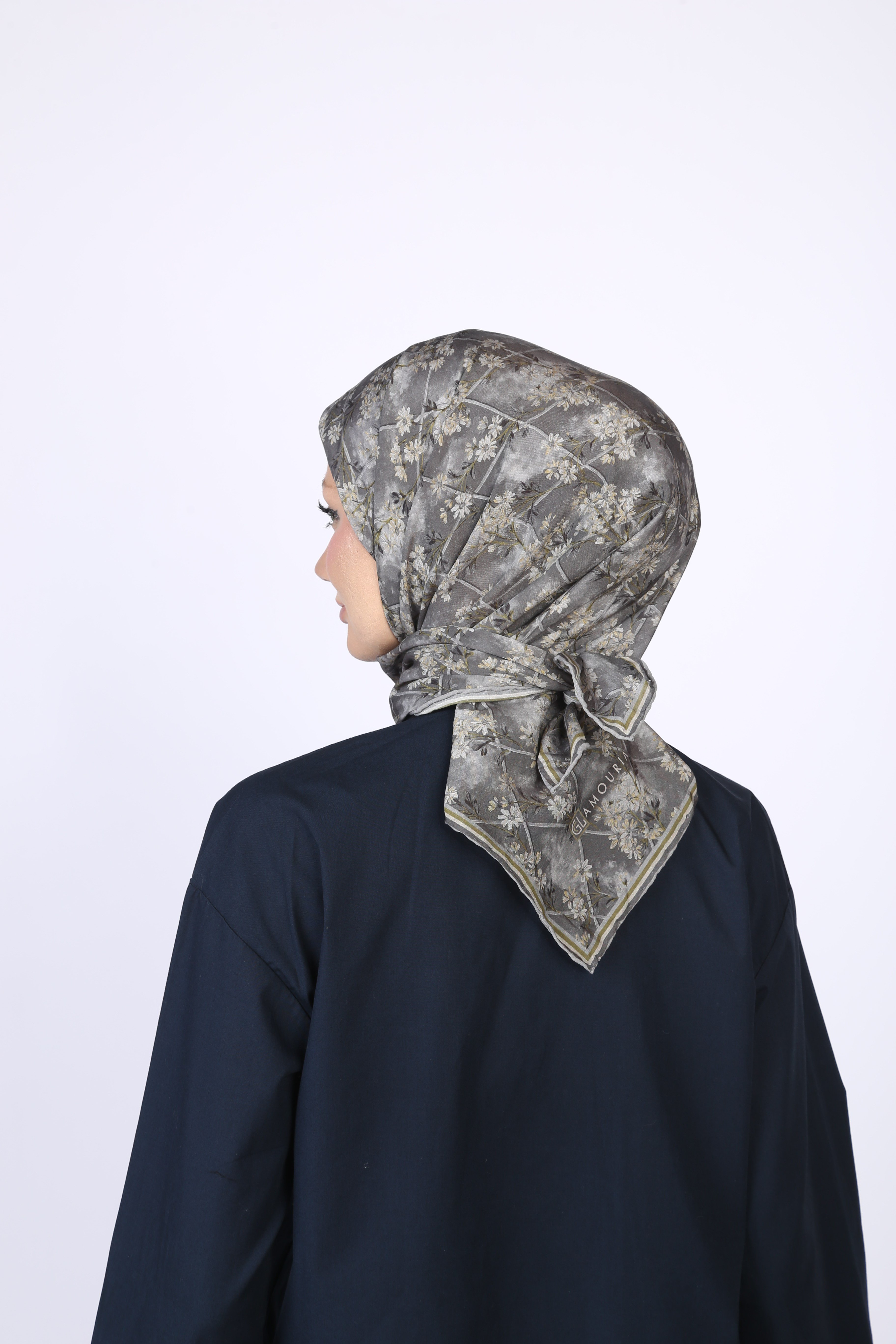 Gardenia Desen Eşarp Gri