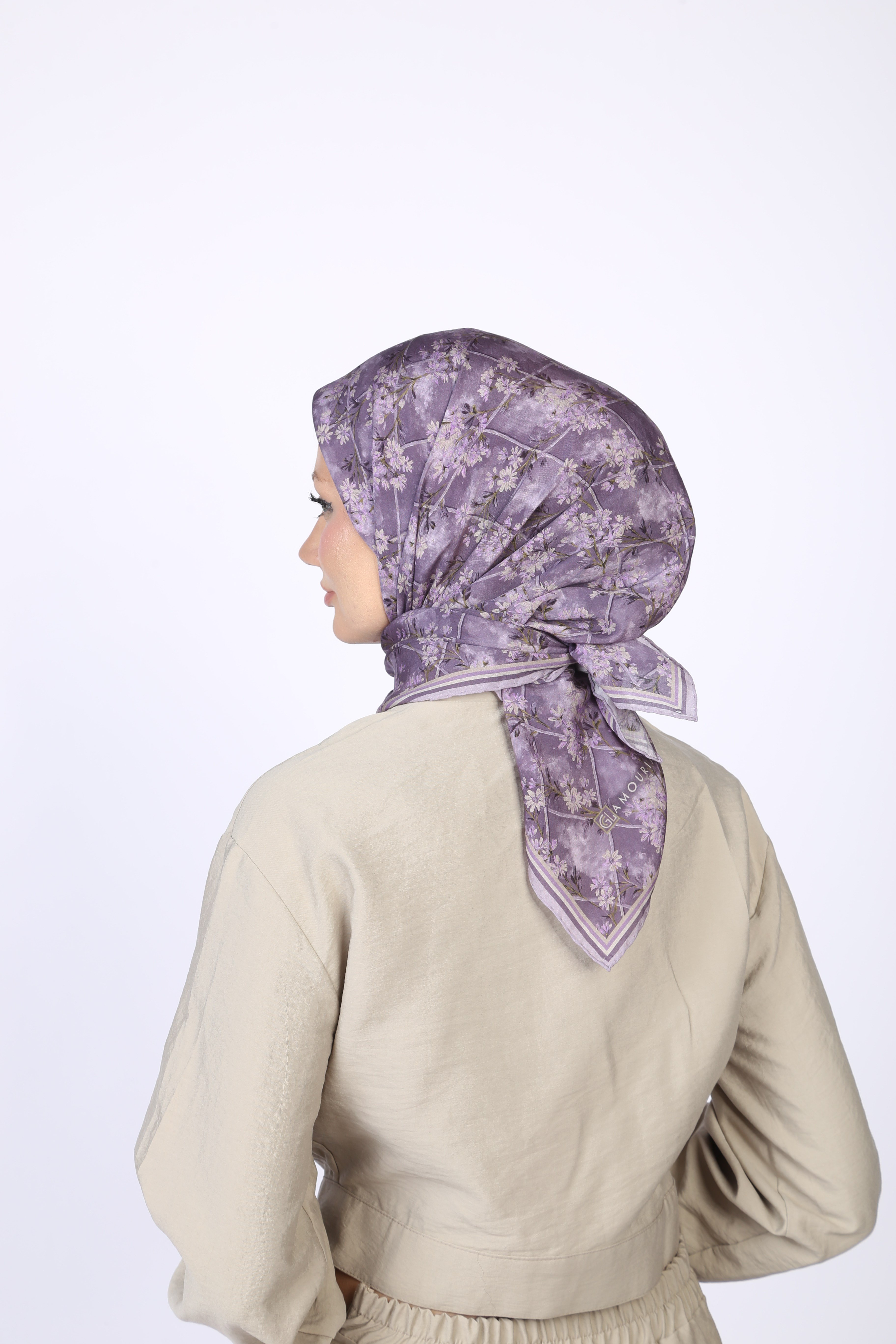 Gardenia Desen Eşarp Lila