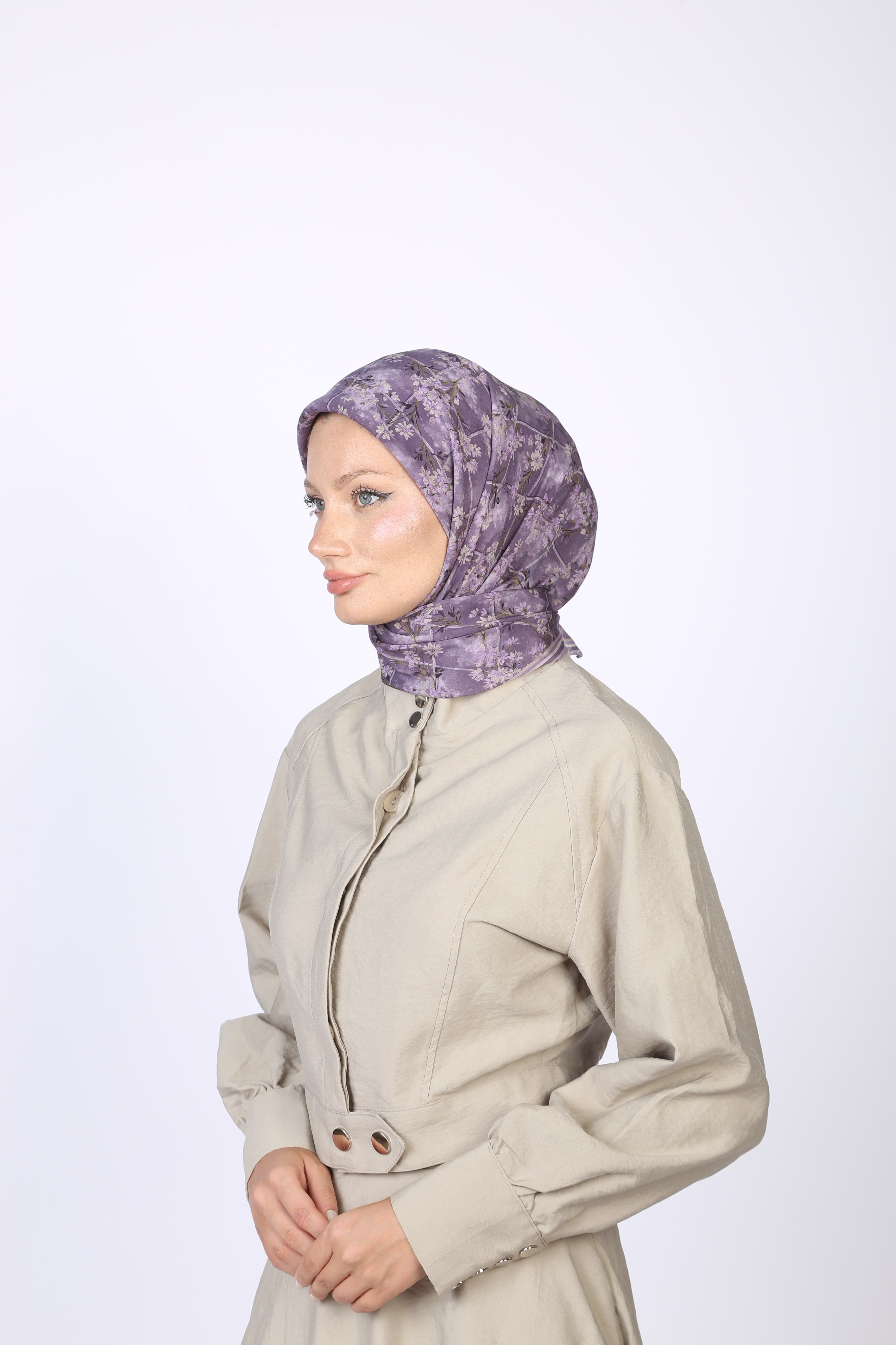 Gardenia Desen Eşarp Lila