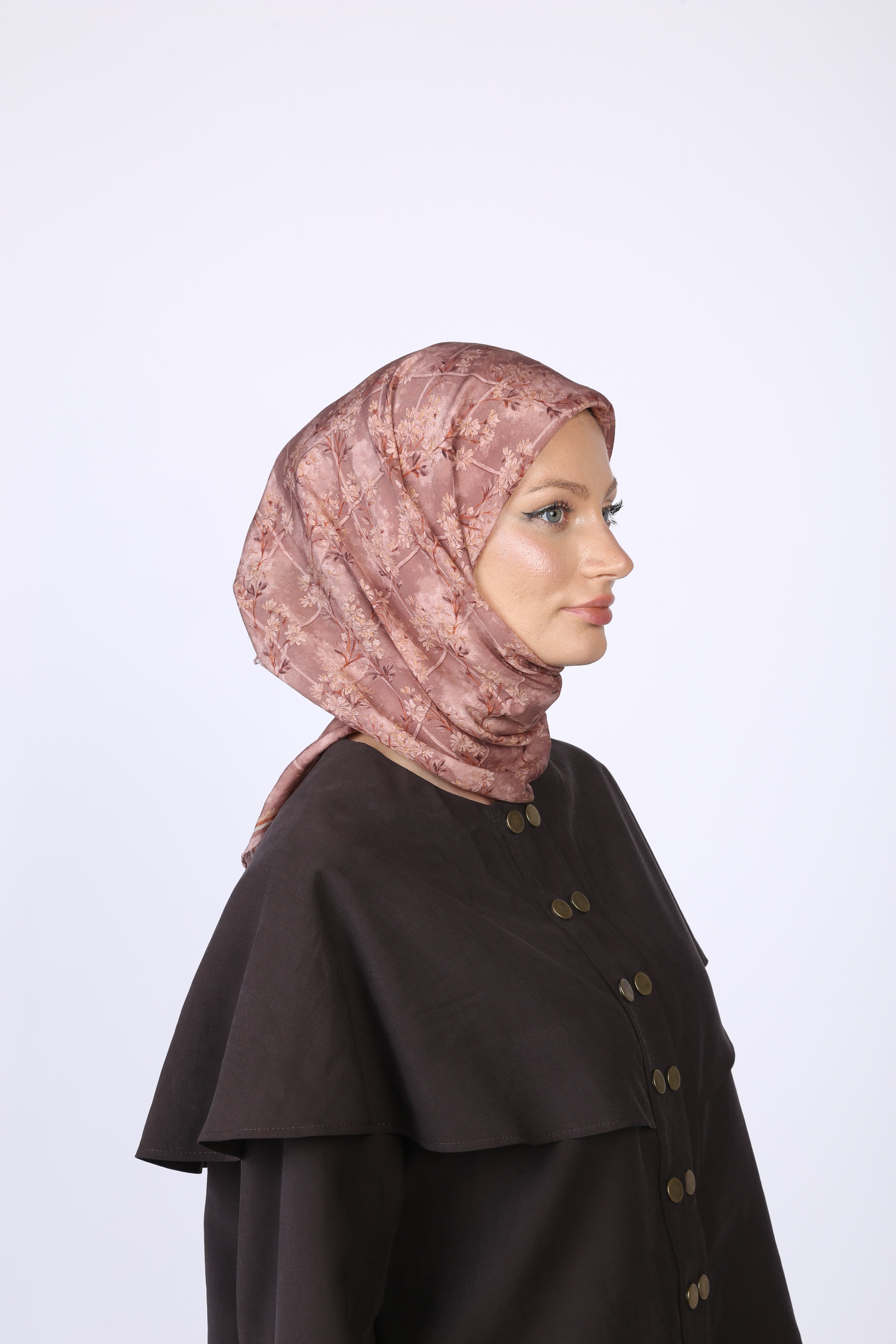 Gardenia Desen Eşarp Pembe