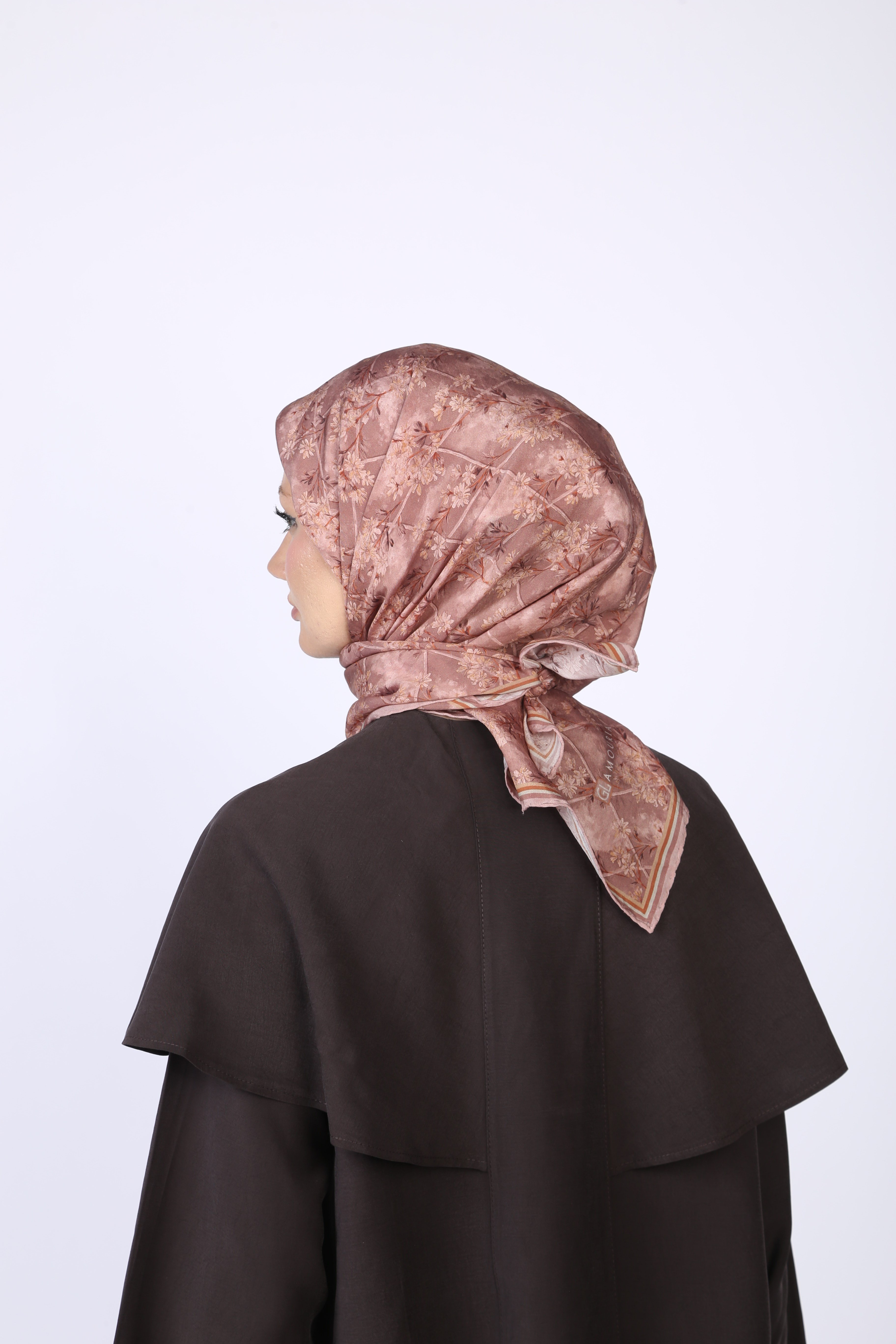 Gardenia Desen Eşarp Pembe