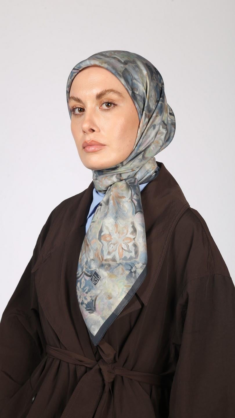 GRACE DESEN EŞARP LACİVERT