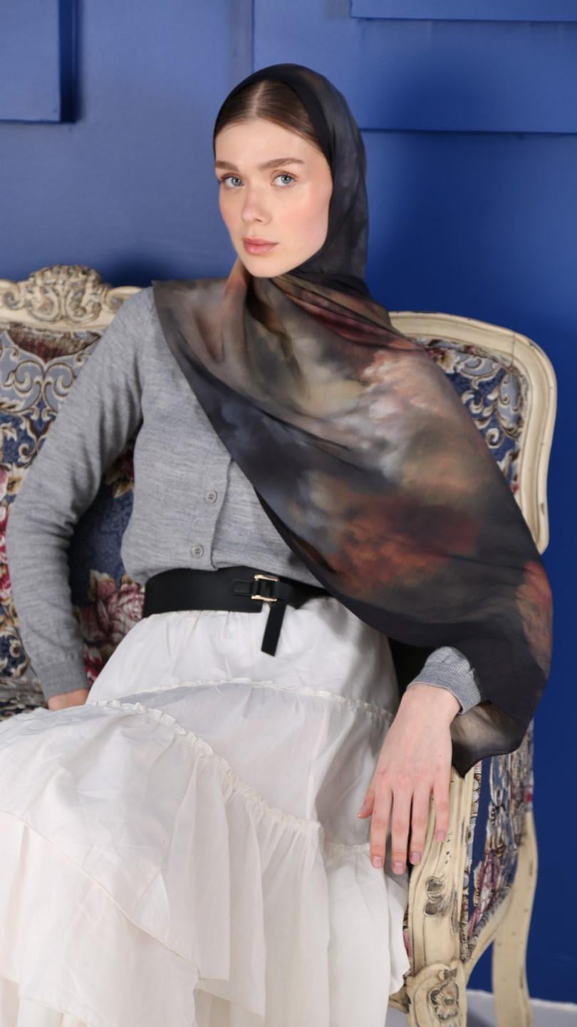 HARMONY DESEN ŞAL SİYAH