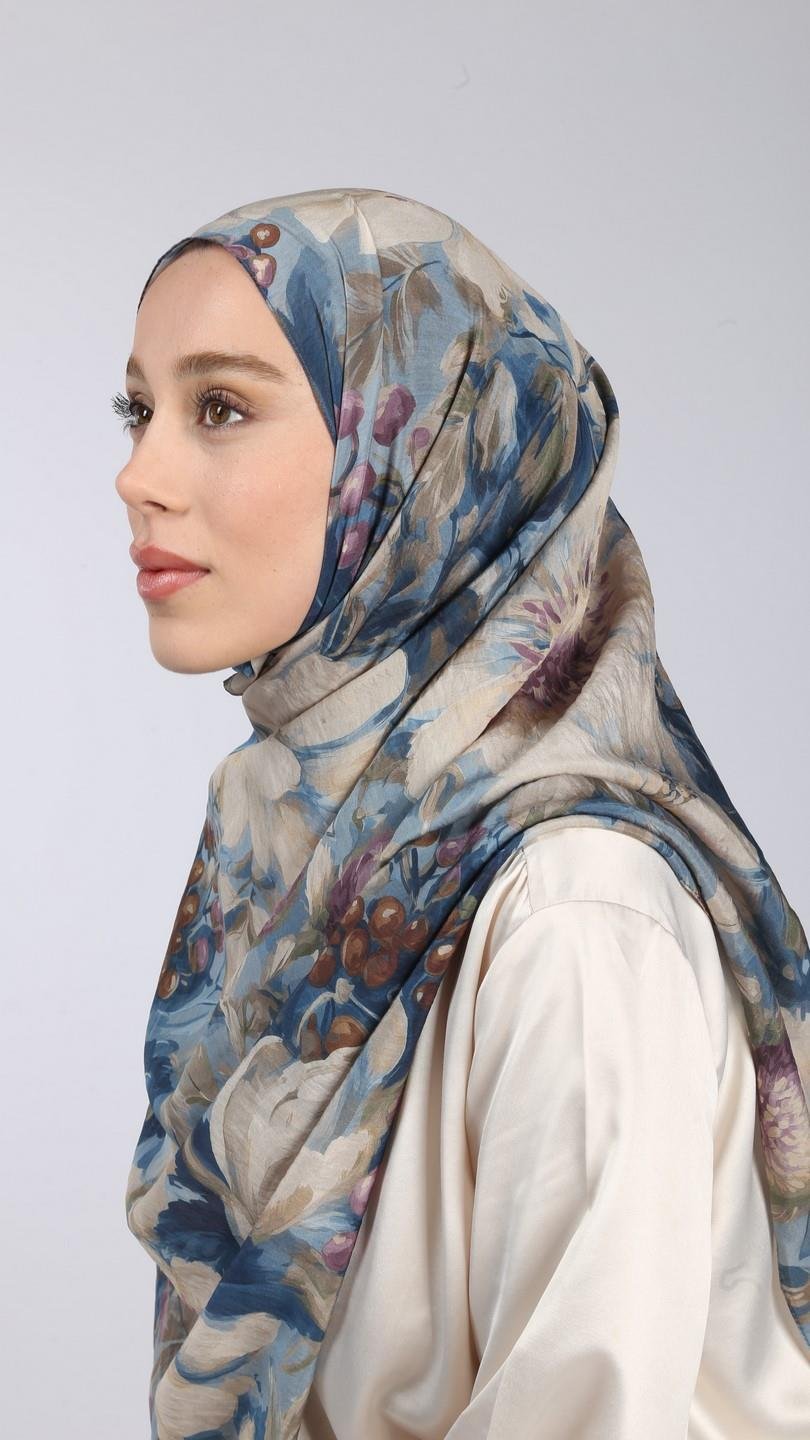 HELENA DESEN ŞAL MAVİ