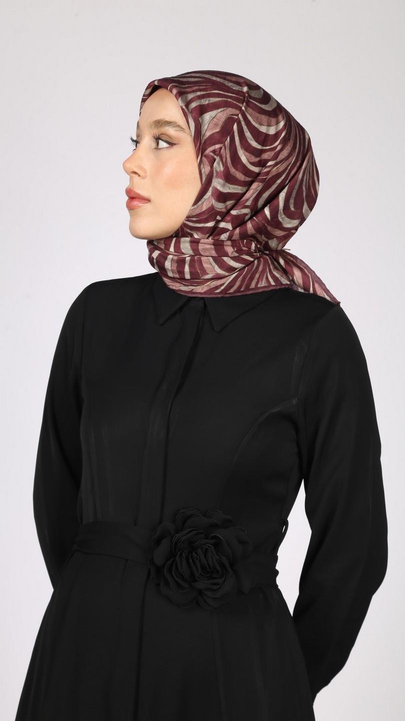 İRİS DESEN EŞARP BORDO