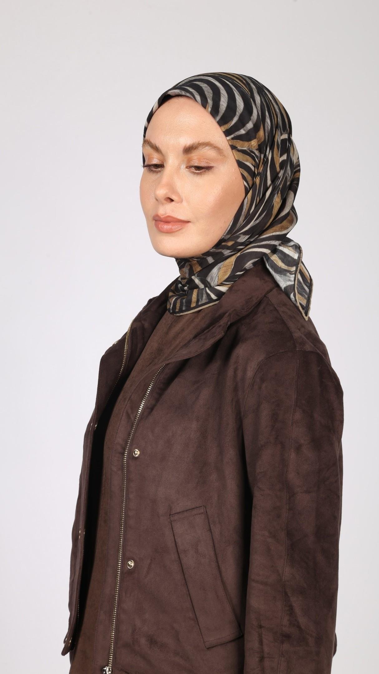 İRİS DESEN EŞARP SİYAH