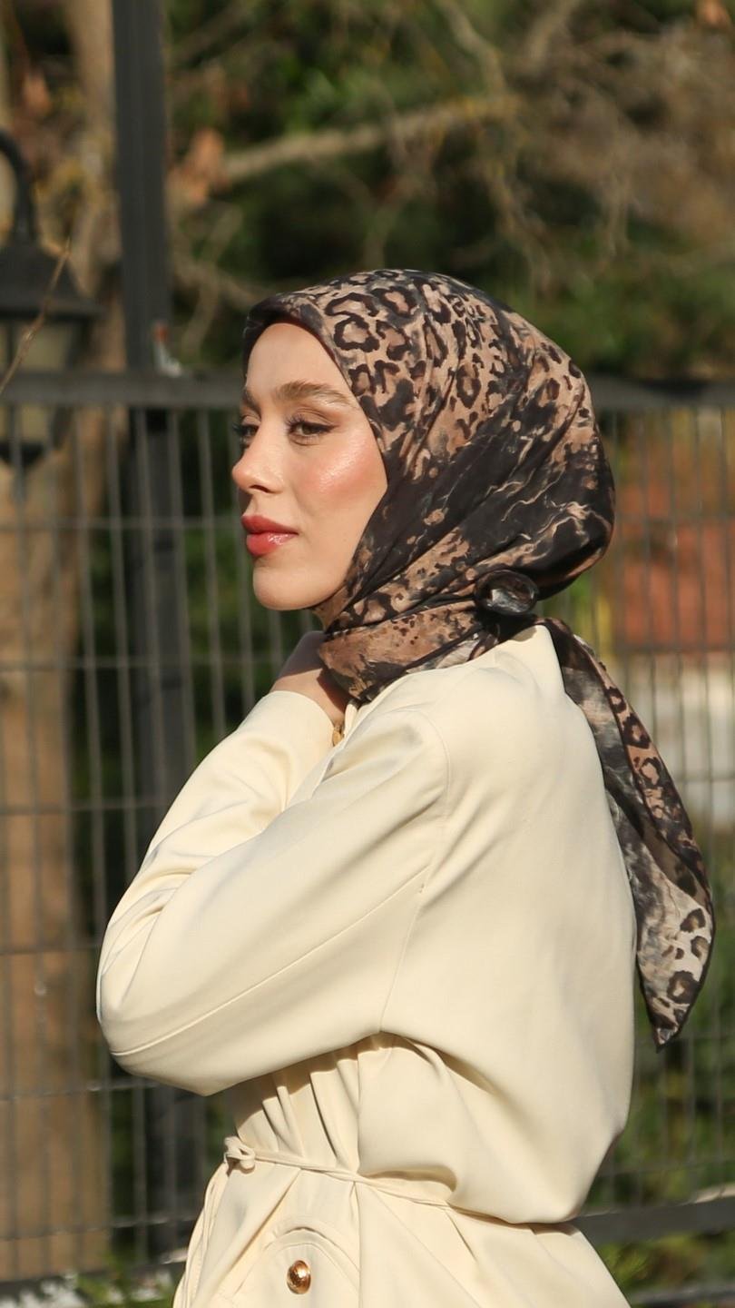LEONE DESEN EŞARP ANTRASİT