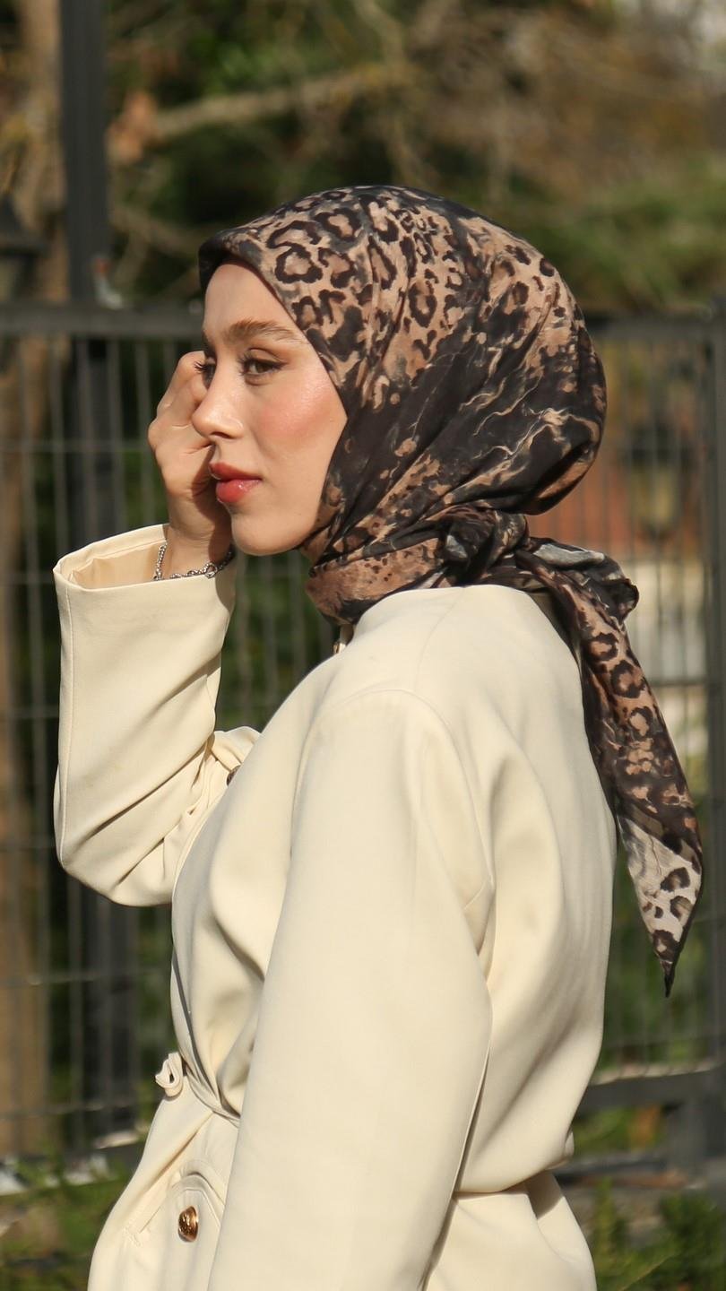 LEONE DESEN EŞARP ANTRASİT