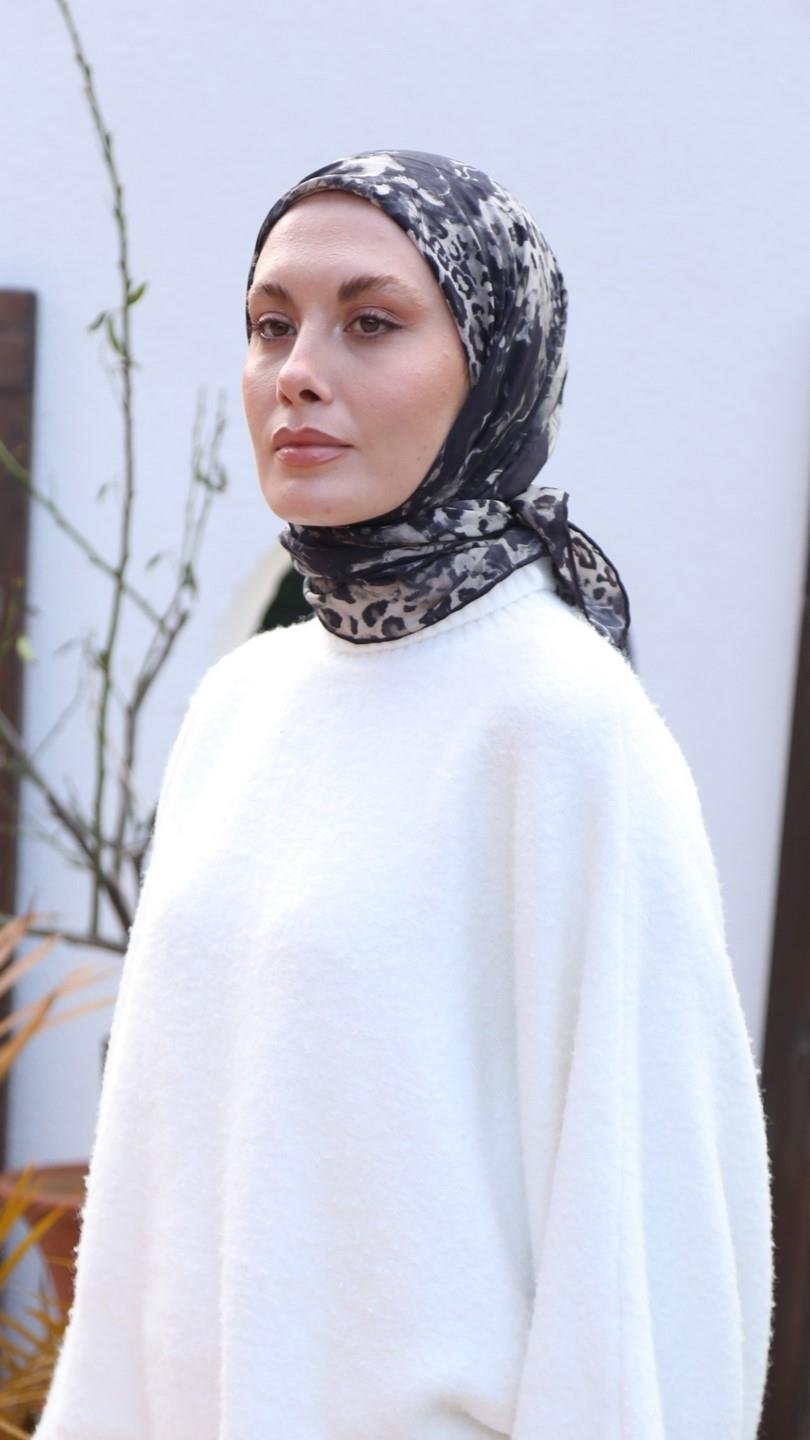 LEONE DESEN EŞARP SİYAH