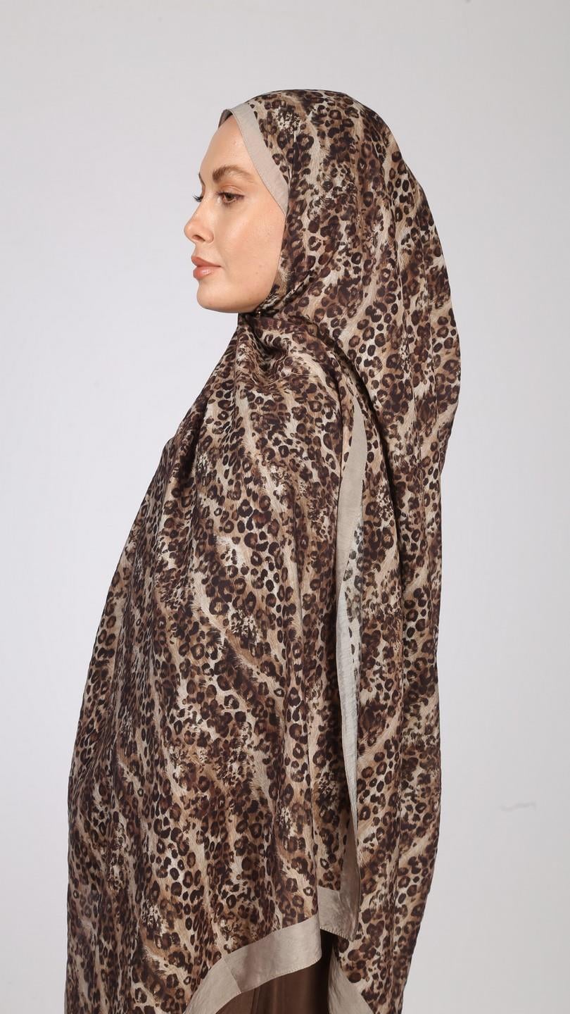 LEOPAR DESEN ŞAL BEJ