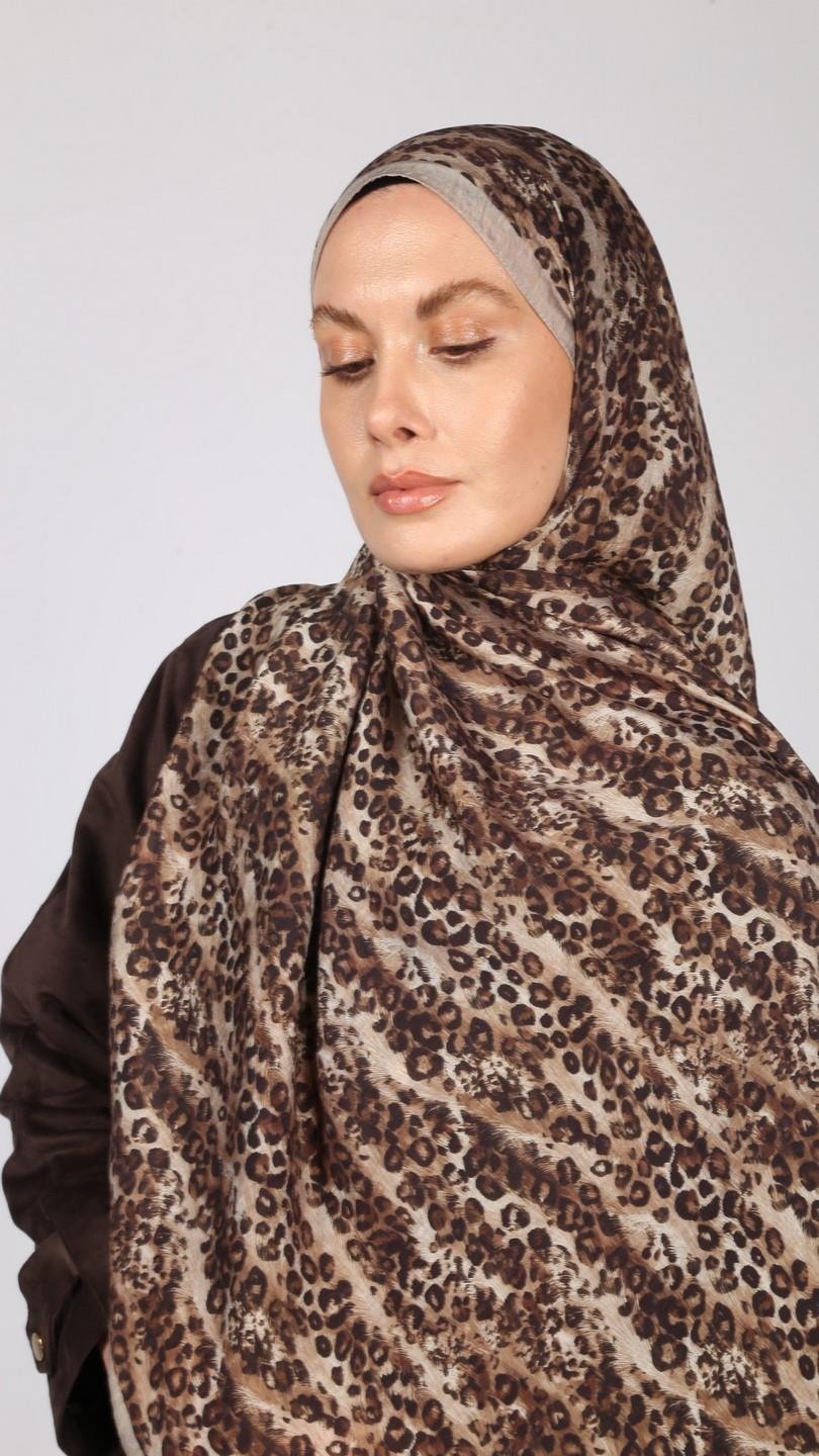 LEOPAR DESEN ŞAL BEJ