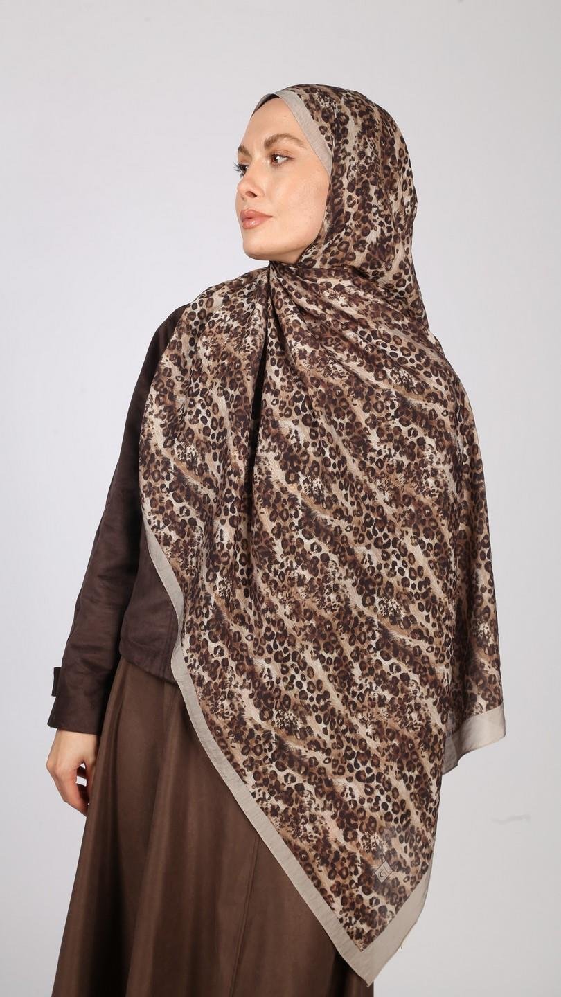 LEOPAR DESEN ŞAL BEJ