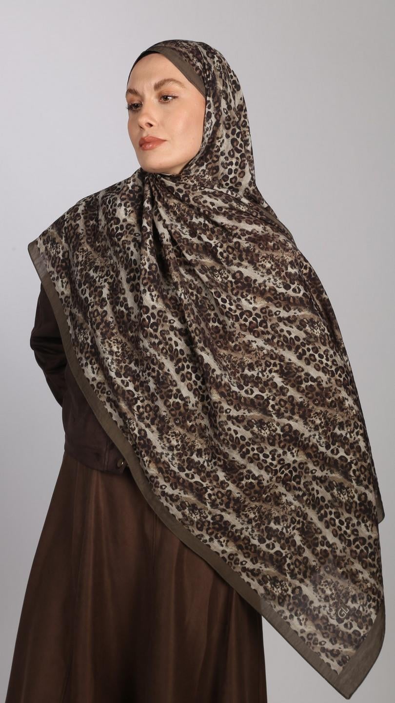 LEOPAR DESEN ŞAL HAKİ YEŞİL