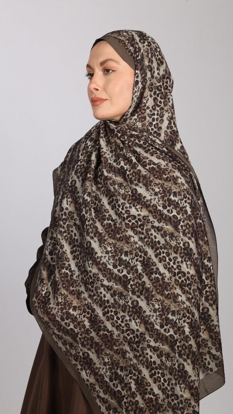 LEOPAR DESEN ŞAL HAKİ YEŞİL