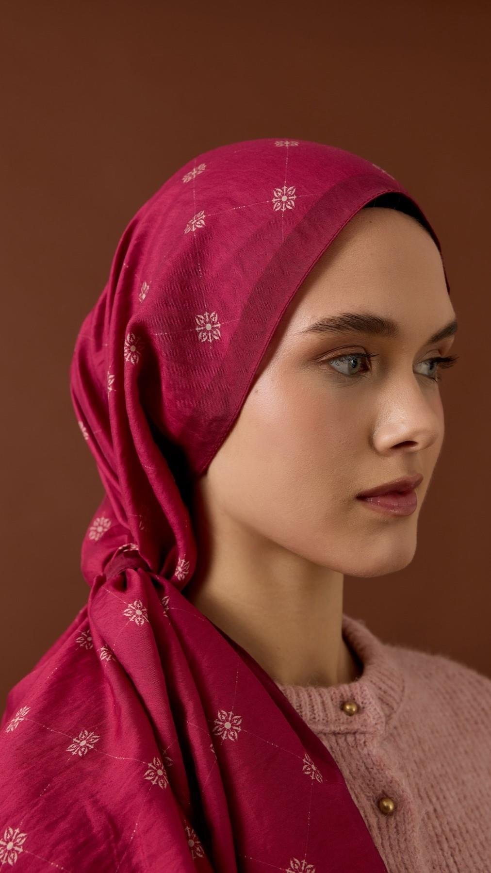 LİNA DESEN ŞAL-FUŞYA-1