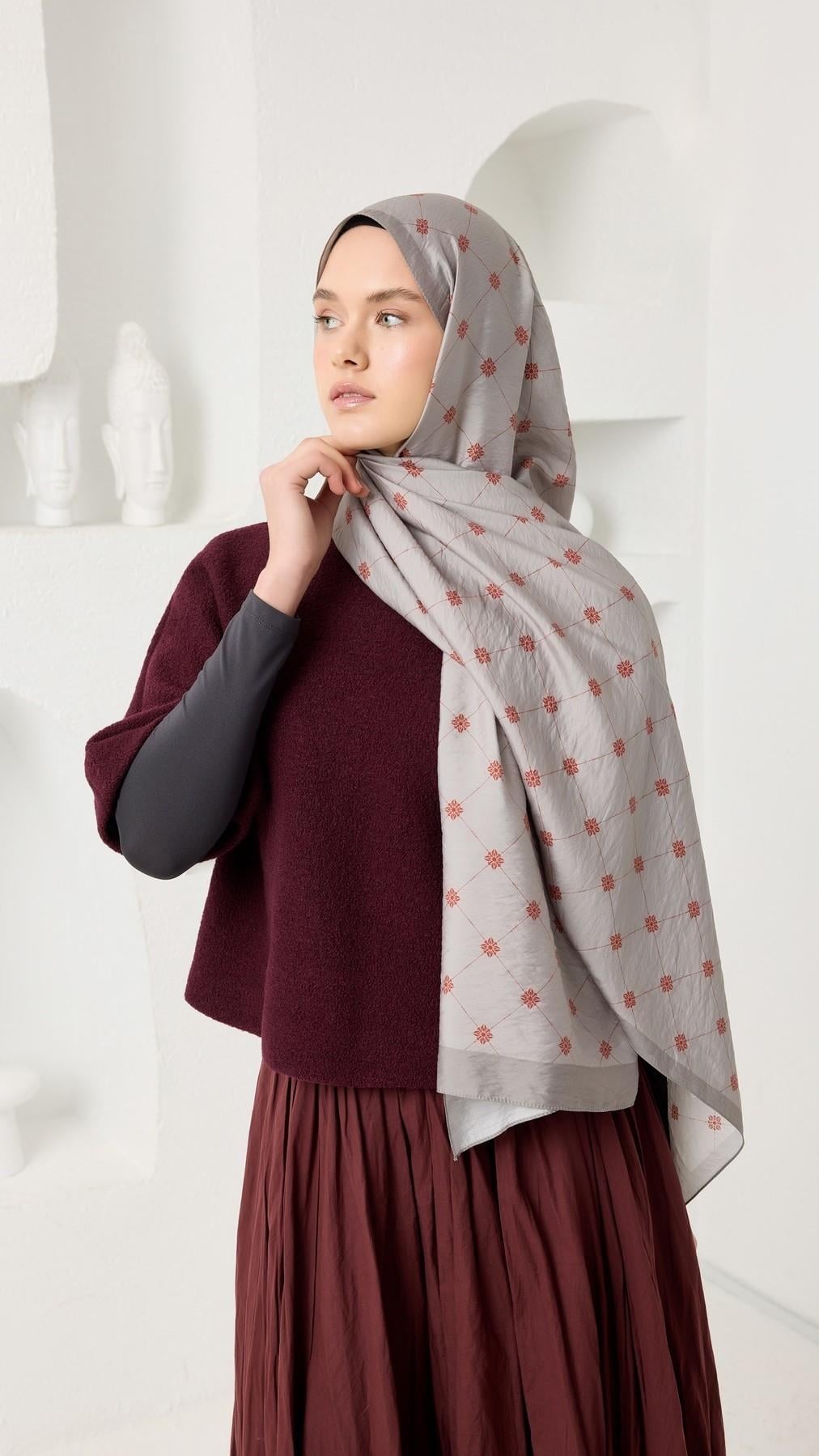 LİNA DESEN ŞAL-GRİ-10