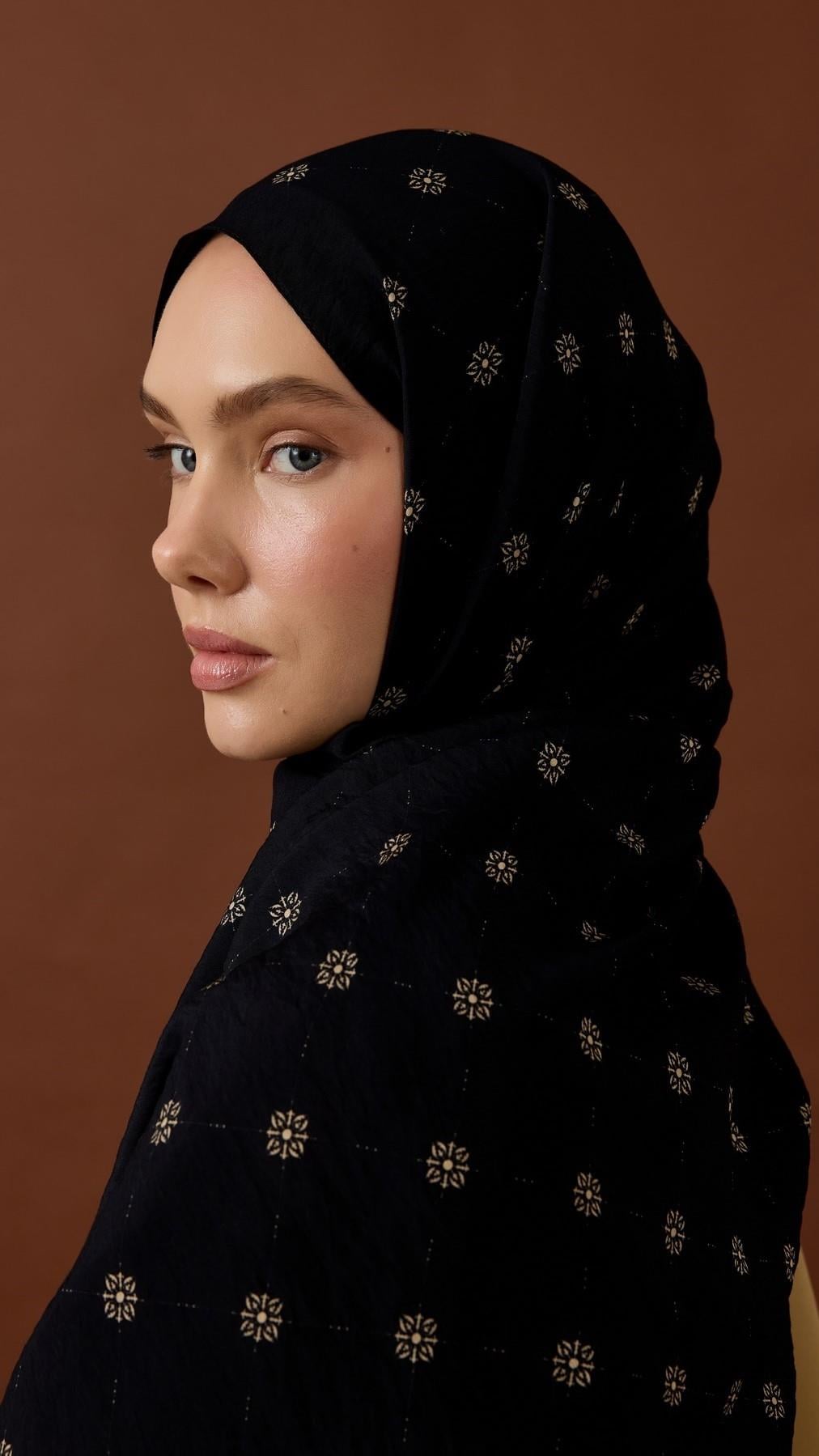 LİNA DESEN ŞAL-SİYAH-4