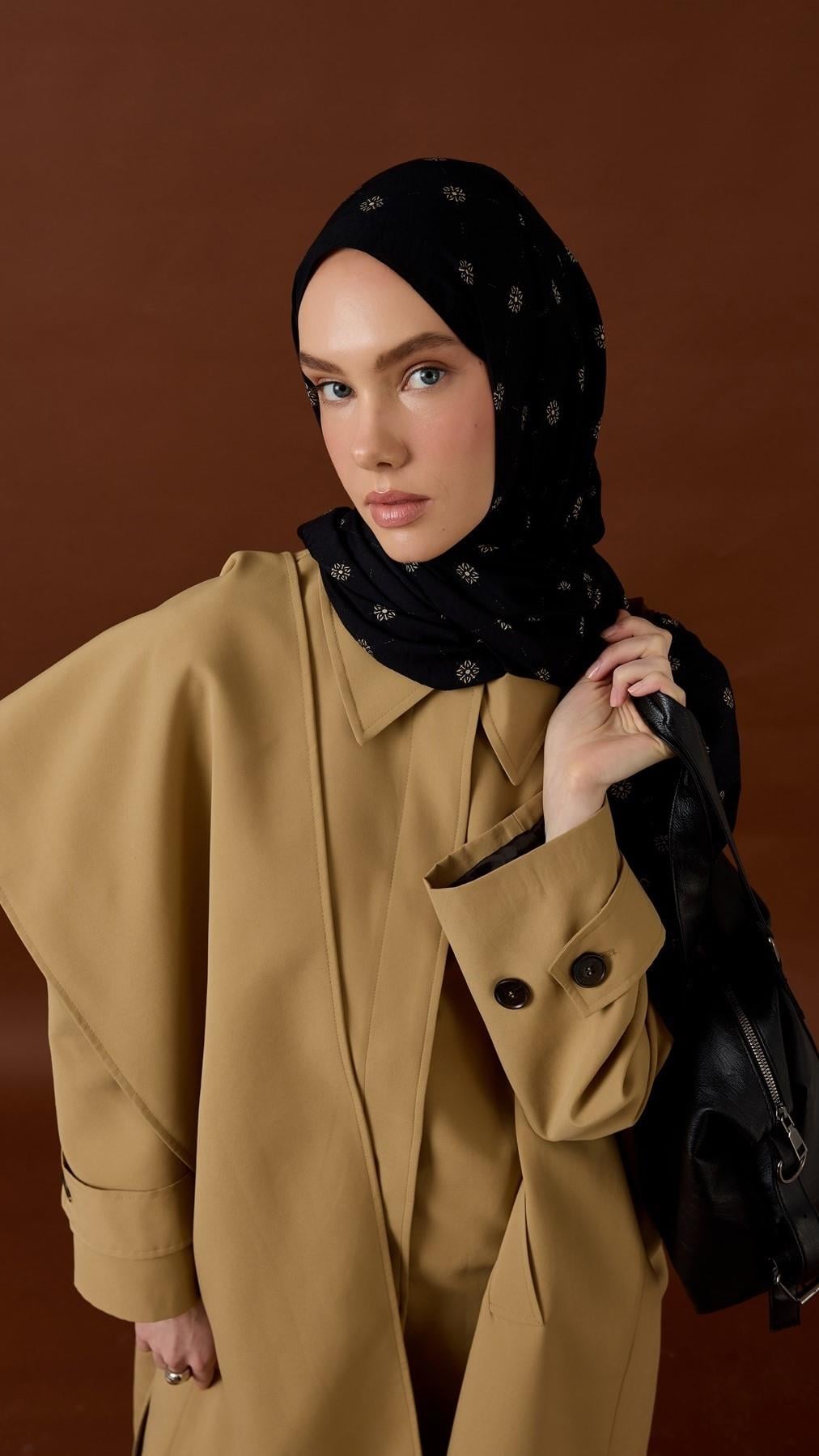 LİNA DESEN ŞAL-SİYAH-4