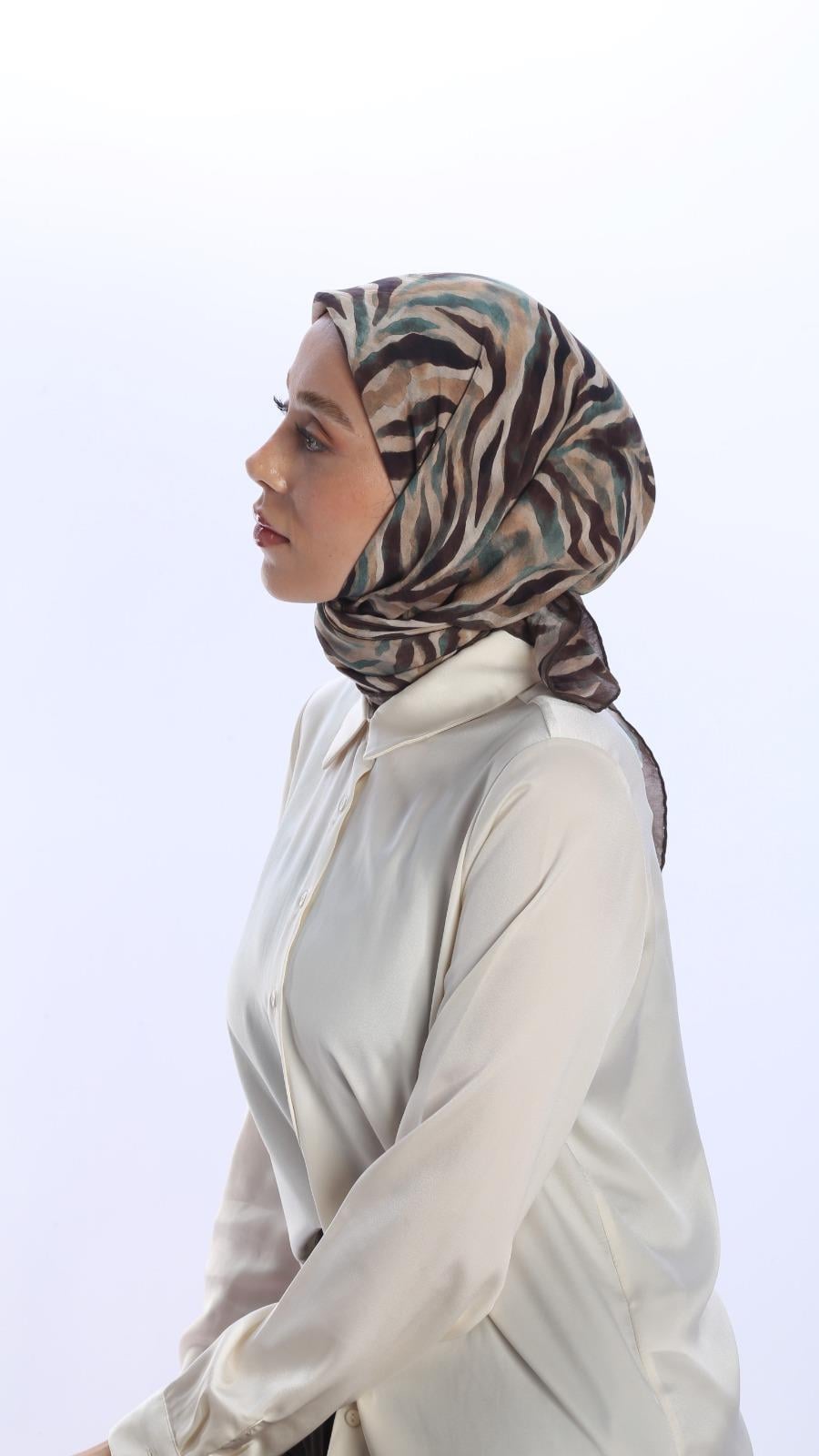 LİNEA DESEN EŞARP KAHVE-6
