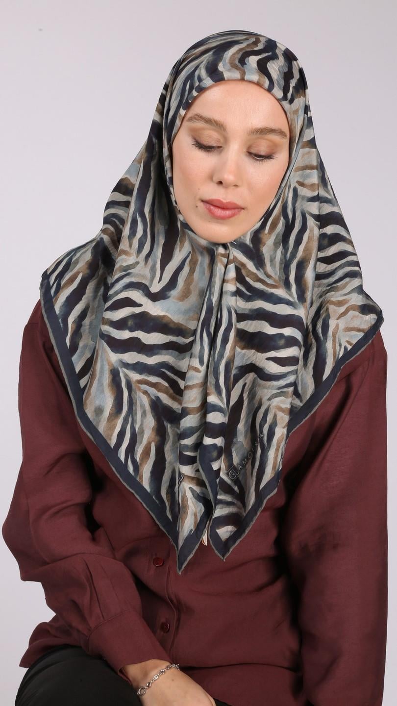 LİNEA DESEN EŞARP LACİVERT-12