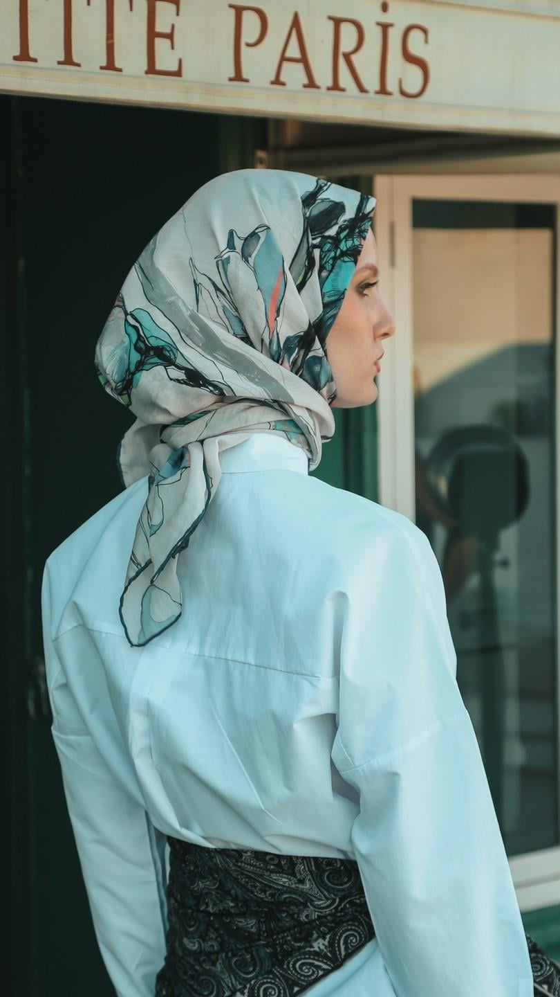 LİORA DESEN EŞARP MAVİ-9