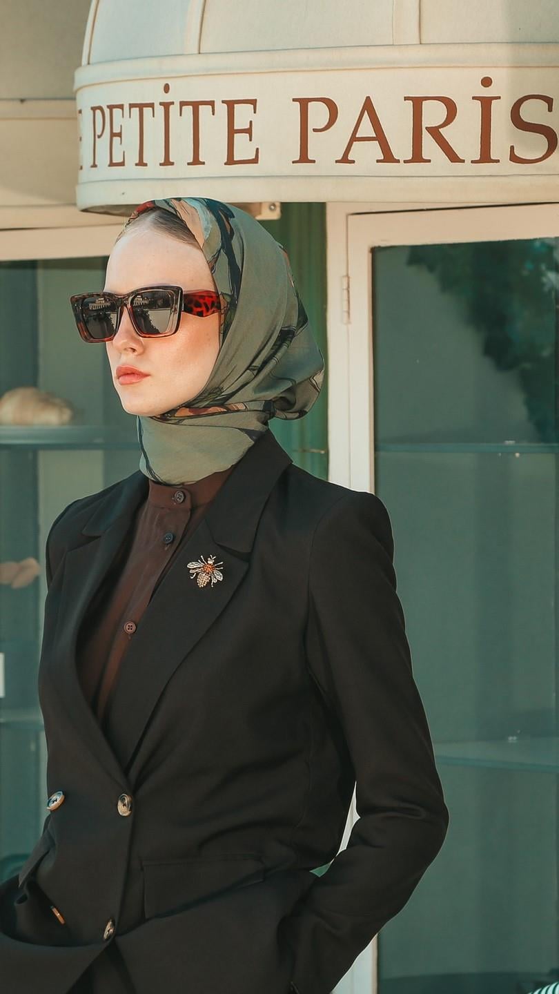 LİORA DESEN EŞARP YEŞİL-5