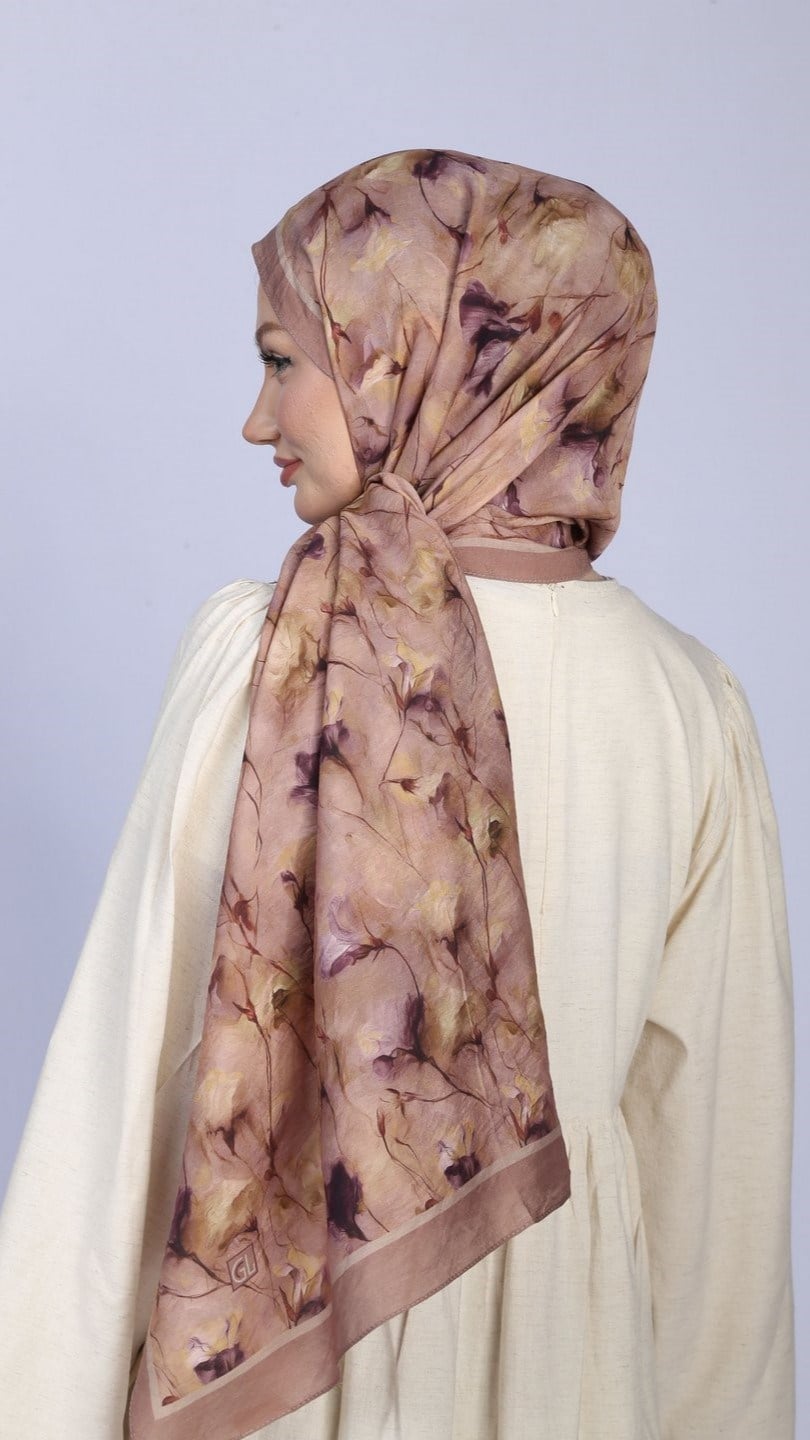 LOTUS DESEN ŞAL LİLA