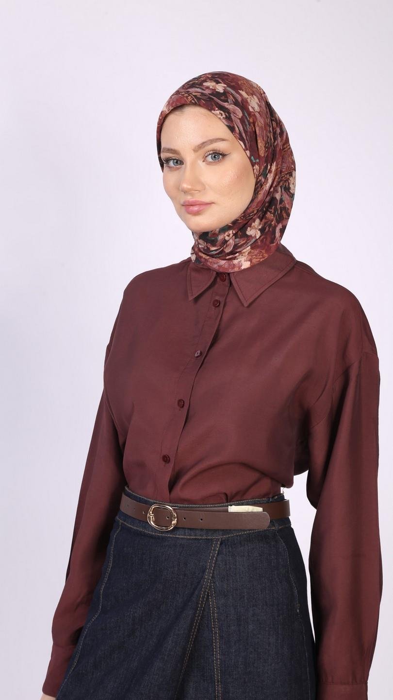 LUMİERA DESEN EŞARP CANLI PEMBE