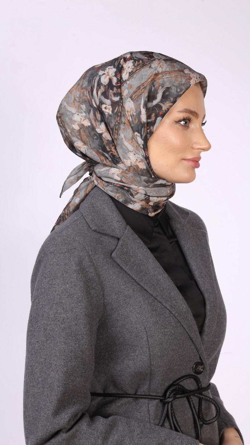 LUMİERA DESEN EŞARP GRİ