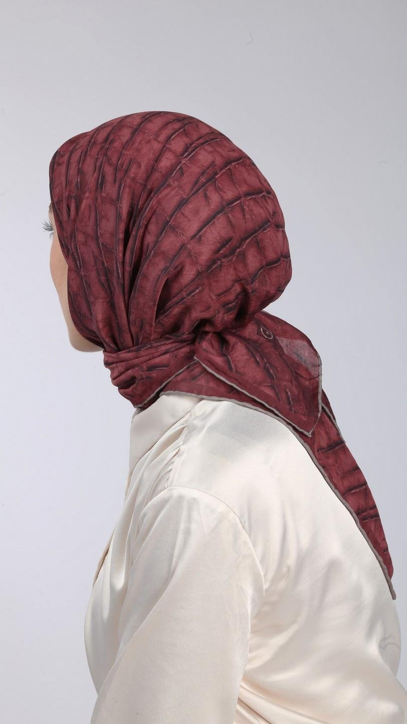 LUMİNA DESEN EŞARP BORDO