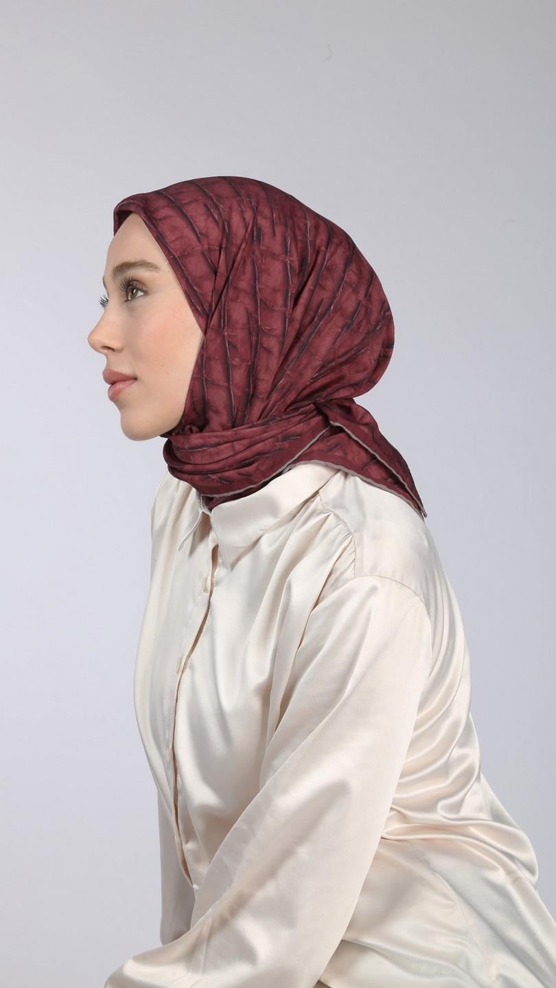 LUMİNA DESEN EŞARP BORDO