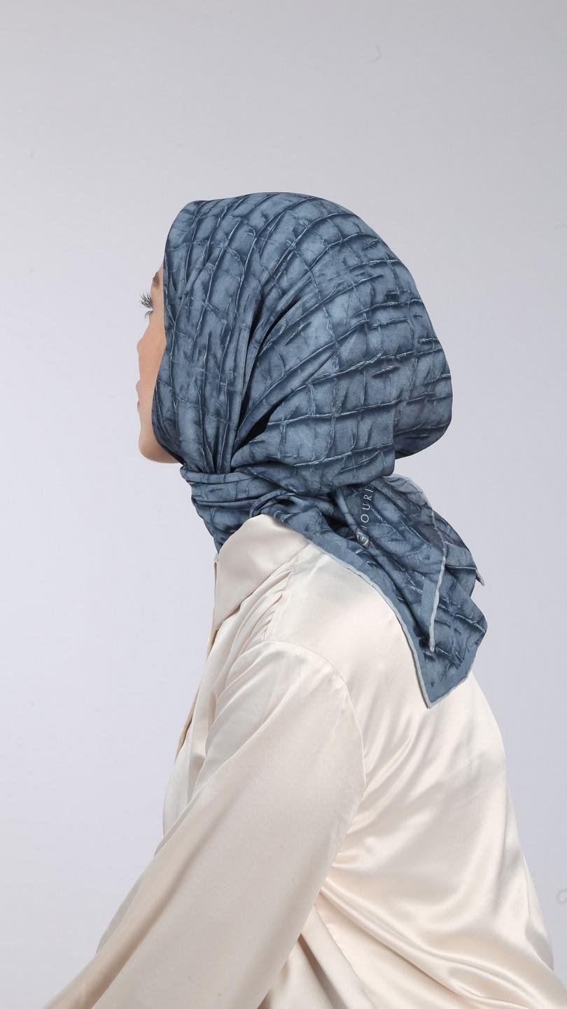 LUMİNA DESEN EŞARP MAVİ