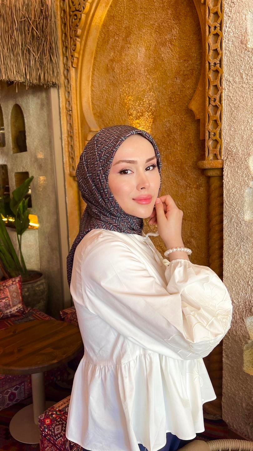 LUNIVA DESEN EŞARP LACİVERT-5