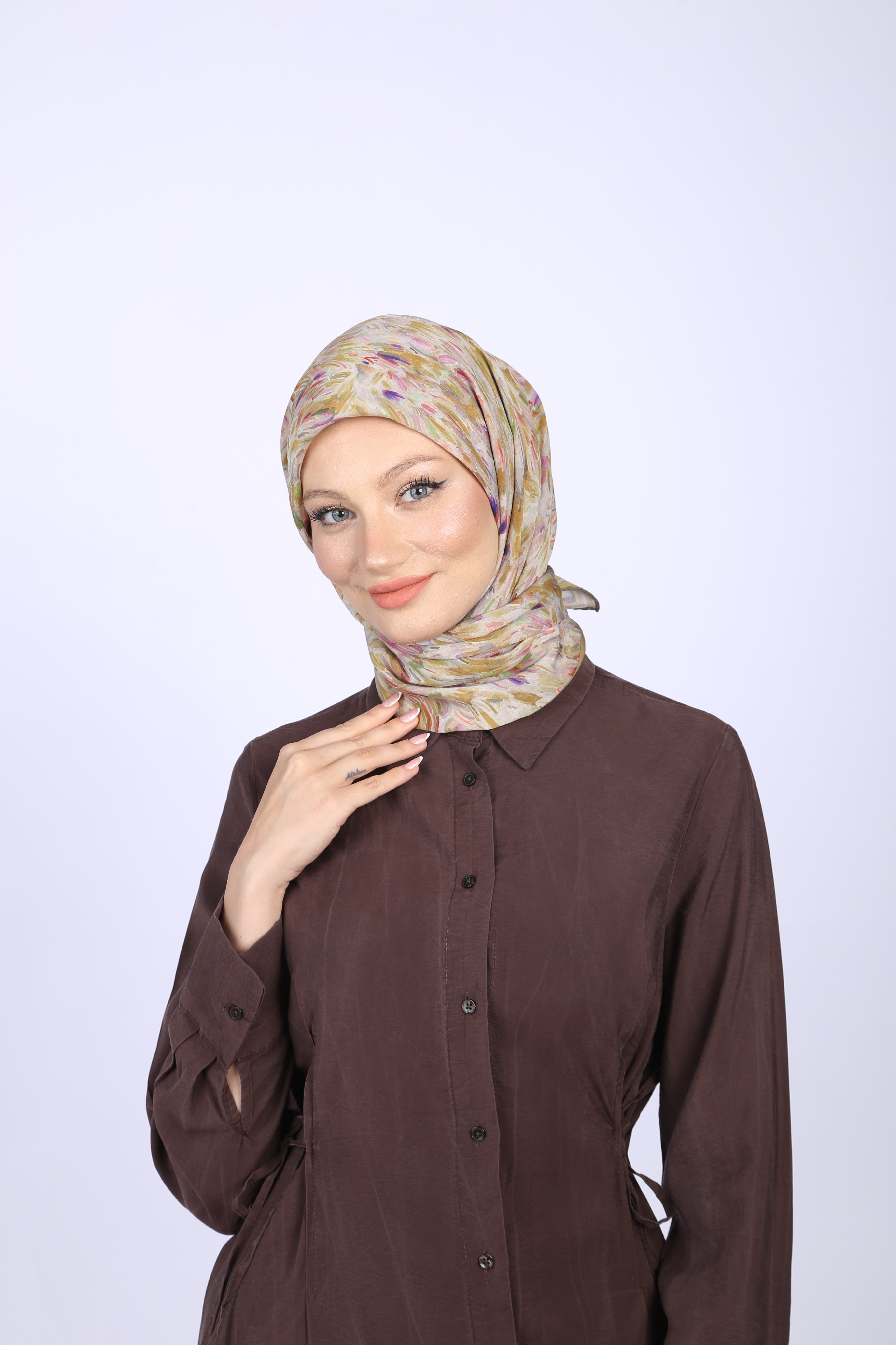 Maya Desen Eşarp Yağ Sarısı