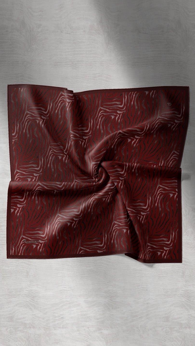 MİREYA DESEN EŞARP BORDO