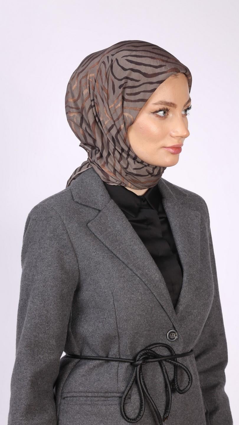 MİREYA DESEN EŞARP KOYU TAŞ