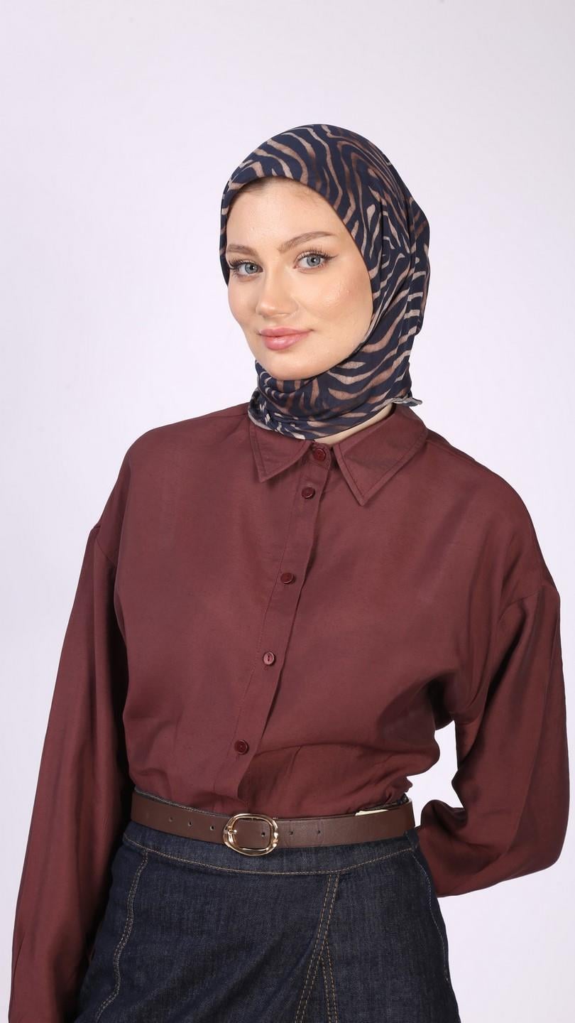 MİREYA DESEN EŞARP LACİVERT