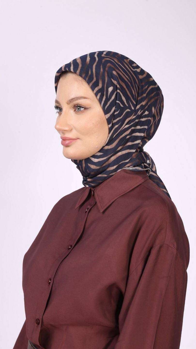 MİREYA DESEN EŞARP LACİVERT