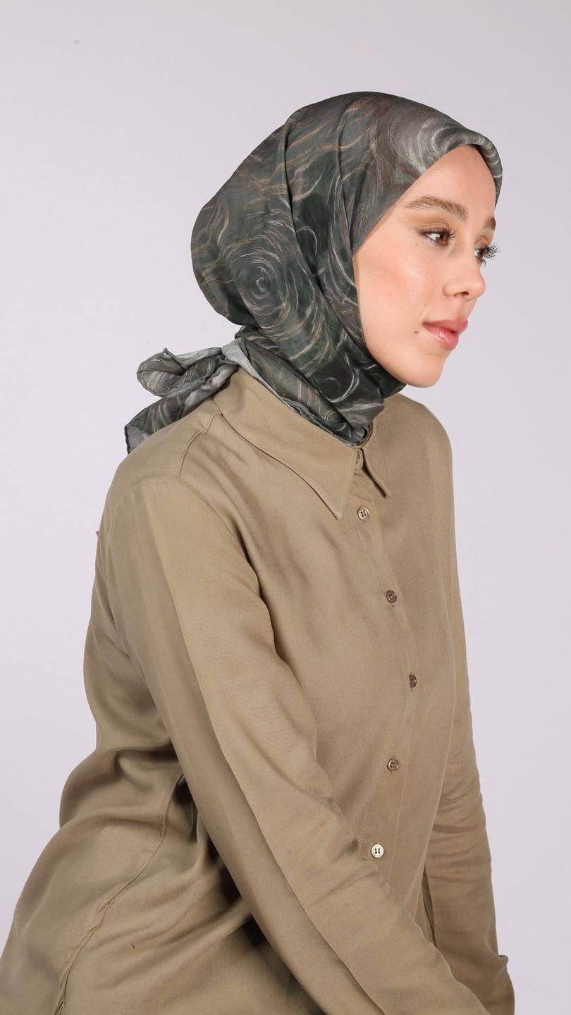 NORA DESEN EŞARP HAKİ YEŞİL